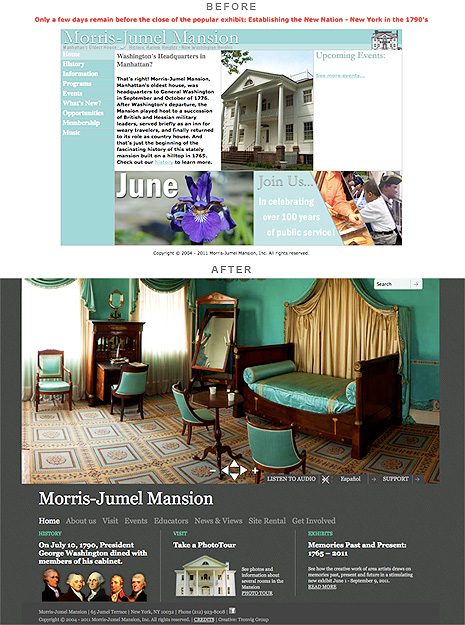 Morris-Jumel Mansion Website, Tronvig Group