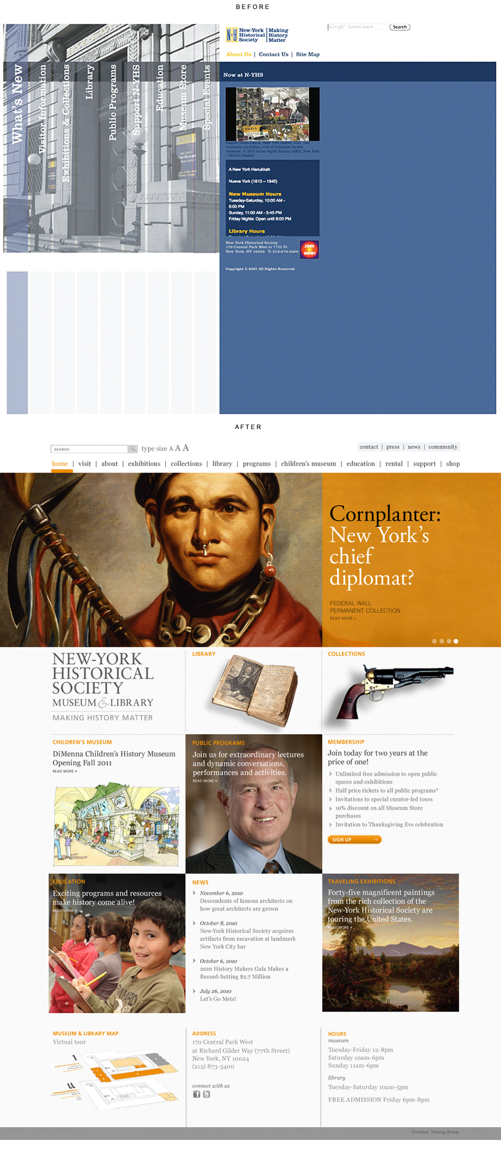 New-York Historical Society Museum website design