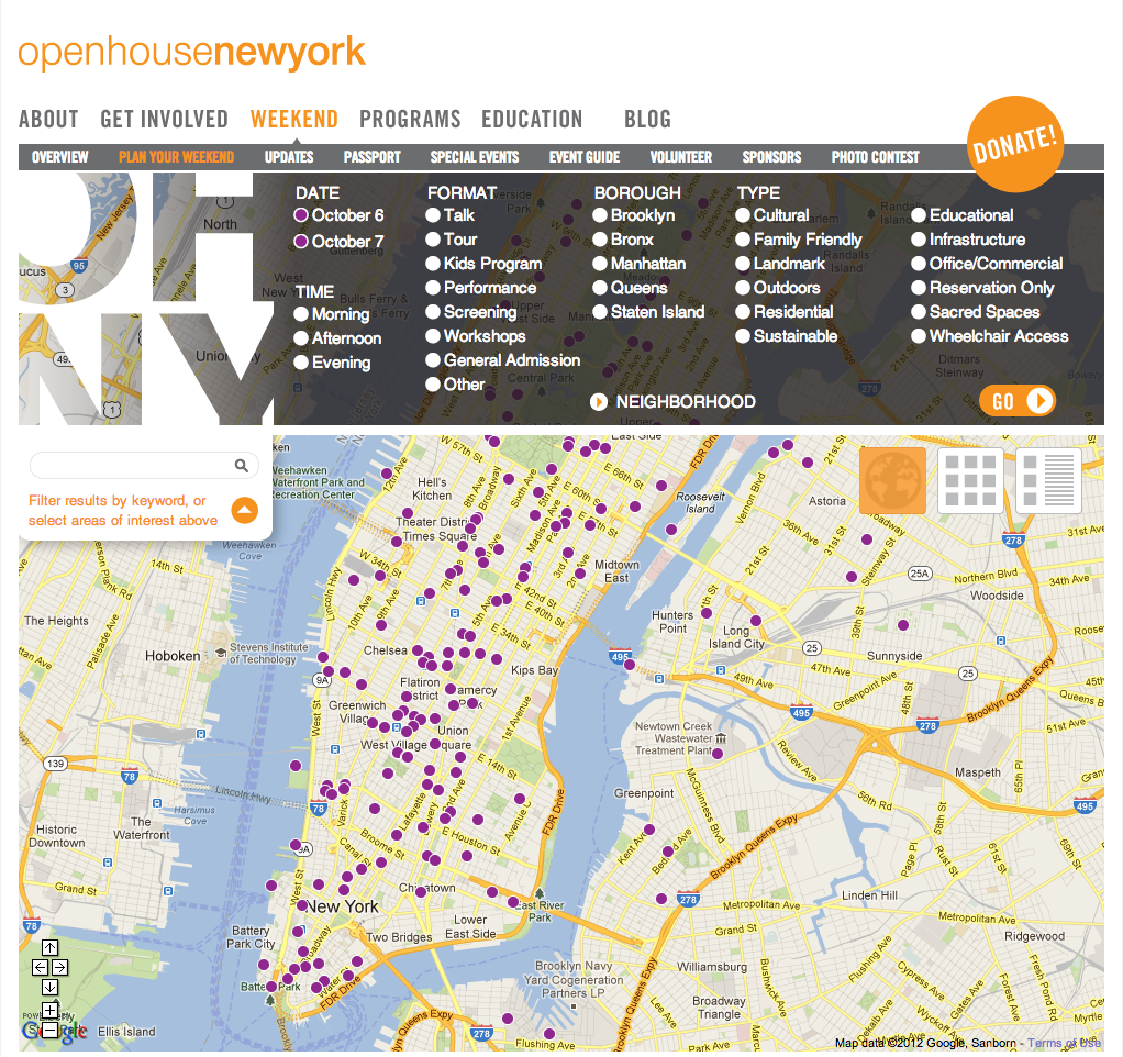 Open House New York Map Feature, Tronvig Group