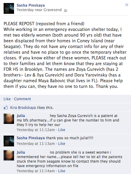 Facebook Lends a Hand in Sandy's Aftermath